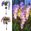 Realistic Solar Wisteria Flower Lamp Waterproof Creative Garden Floor Lamp Artificial Ground Mounted Landscape Lawn Lamp