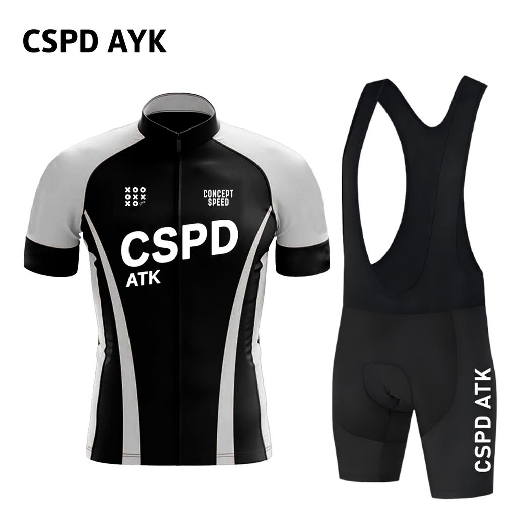 Men's Cycling Suit Set Summer Polyester Jersey Sports Shirt Breathable and Comfortable Mountain Bike Riding Bib