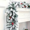PE Simulated Rattan Artificial Xmas Table Runner New Christmas Garland Wreath  Party Supplies