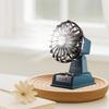Мини настольный вентилятор циркулятор воздуха перезаряжаемый регулируемая головка ретро дизайн портативный персональный для охлаждения