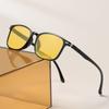 Square TR90 Frame Sunglasses Ultra Light Night Vision Anti Blue Light Sunglasses Men and Women Universal Outdoor Eyeglasse