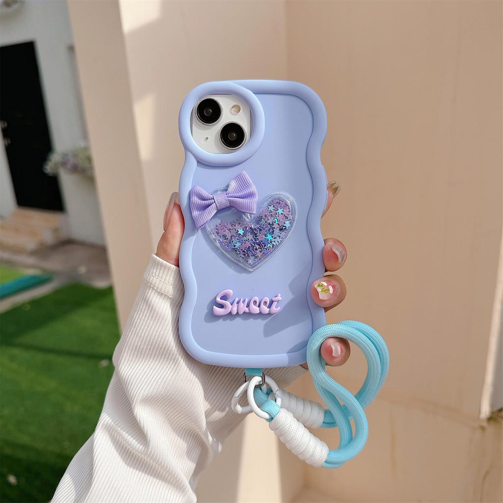 Чехол-ремешок Love Flowing Water для iPhone 15 14 Plus 13 12 11 Pro Max, мягкий, ударопрочный, силиконовый, защитный чехол