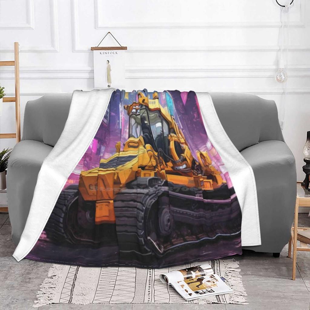 Killdozer Four Seasons Comfortable Warm Soft Blanket Killdozer Bulldozers Machine Work Nature