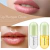 Day Night Instant Lip Plumper Oil Lasting Nourishing Repairing Reduce Lip Fine Line Moisturizing Anti Dry Lip Enhancer Care 2PCS