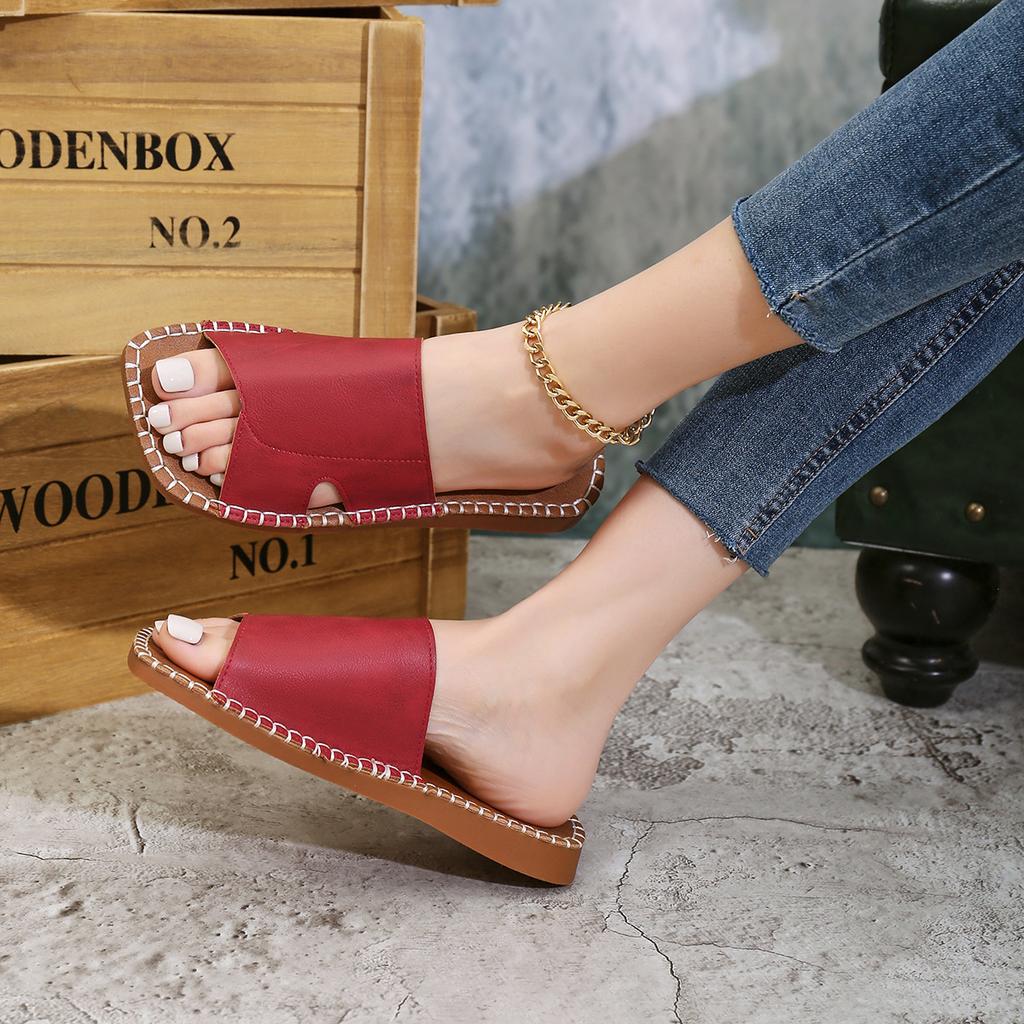 Летние новые тапочки на платформе импортные большие размеры женские пляжные классные тапочки европейская и американская мода большие размеры классные тапочки