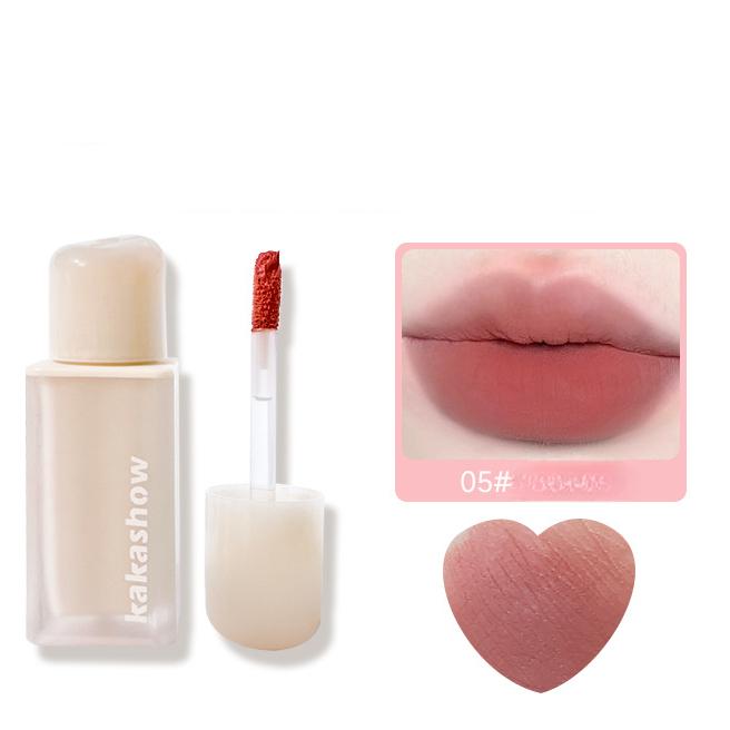 Пудра-туман Нюдовая глазурь для губ Оригинальная матовая матовая помада для губ Белая не легко окрашивающаяся чашка Мягкий туман