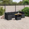 VidaXL Garden Lounge Set with Cushions 8 Pcs, Patio Sofas, Patio Furniture Set, Outdoor Furniture, Black 3271223