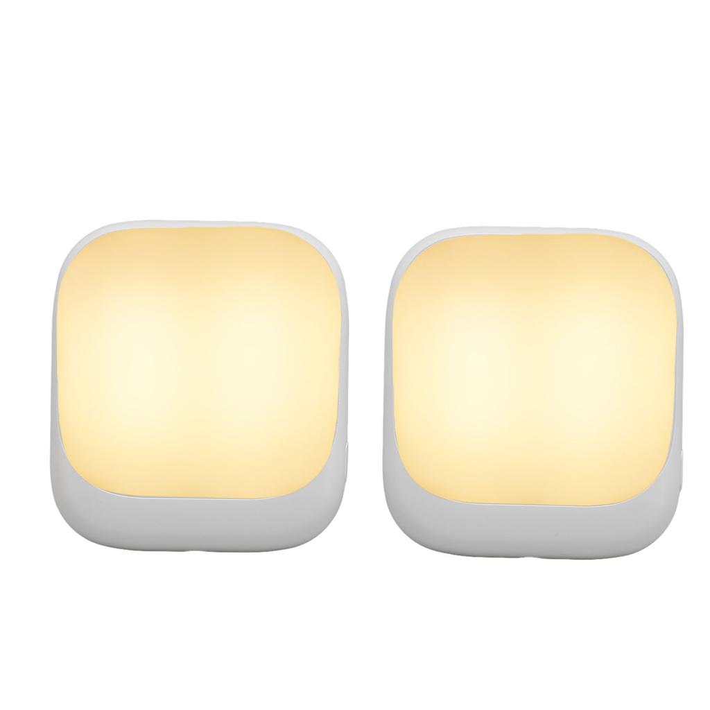 2PCS Plug In Night Light 0.5W Dimmable Dusk To Dawn Sensor Soft Lighting Small Night Light 220‑240V