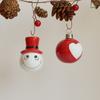 Керамические рождественские шары Красные елочные украшения Милые рождественские снеговики Крылья ангела Шарик Игрушка Домашний декор Новогодние Navidad