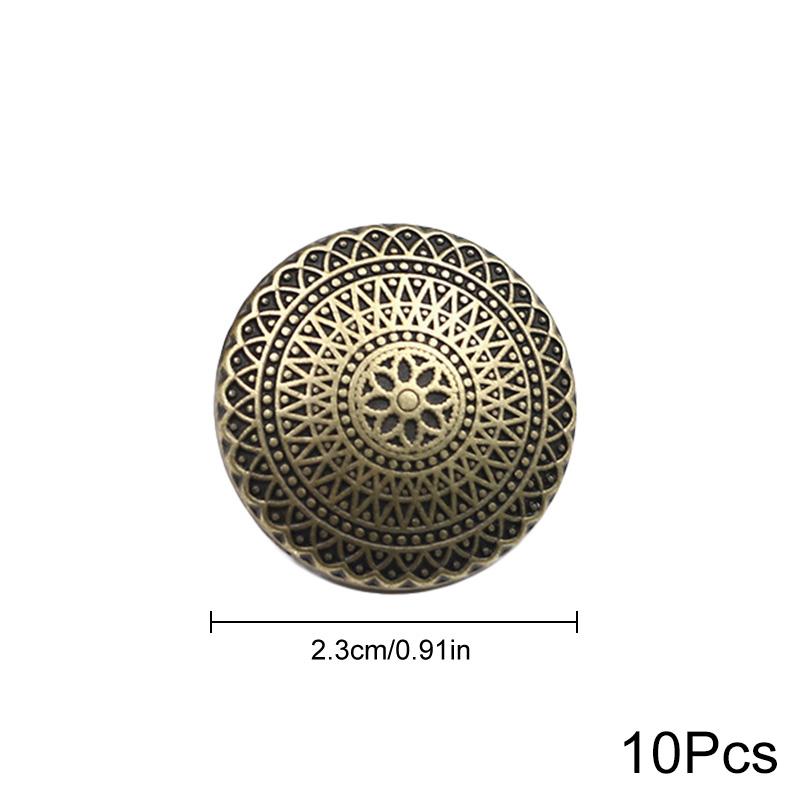 10 шт. Круглая форма DIY пуговицы на хвостовике аксессуары для одежды пуговицы поделки металлические пуговицы ремонт шитье сплав костюм пальто
