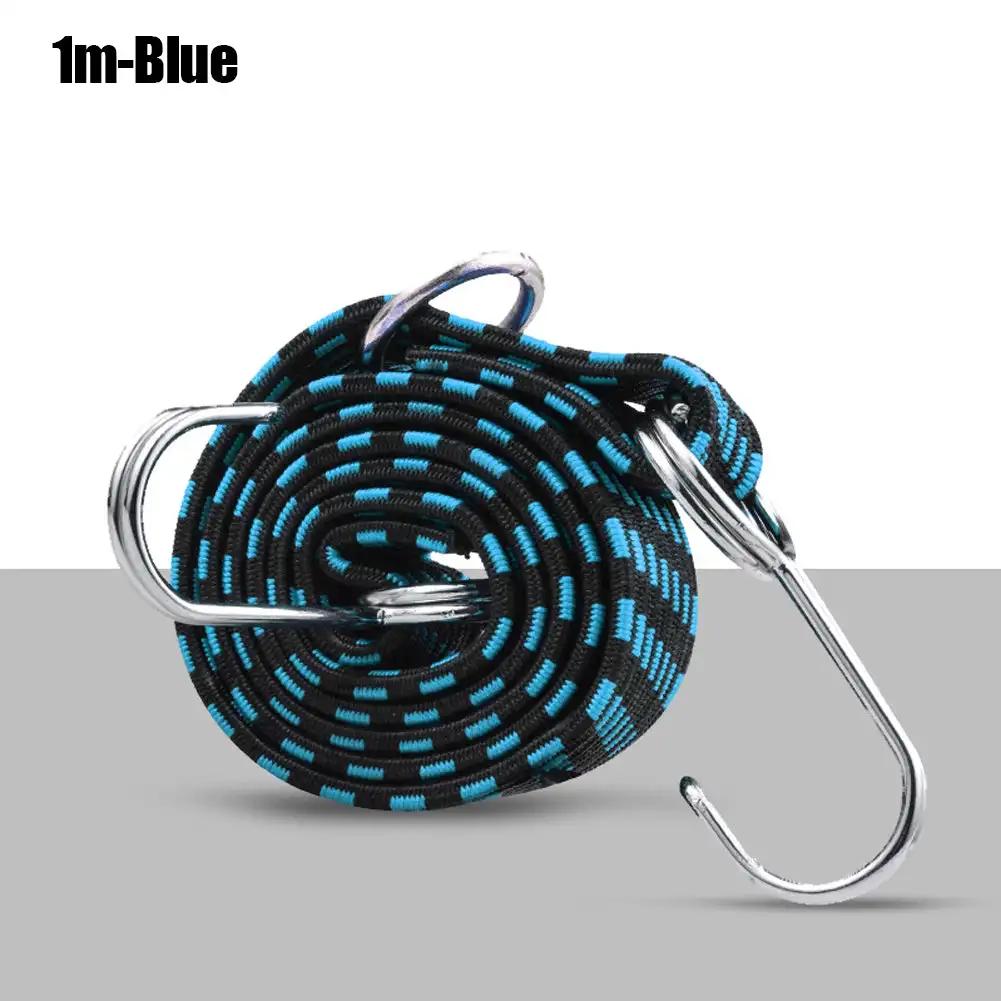 Эластичные шнуры-резинки с крючком, прочный ремень-резинка для багажа, противоскользящий плоский эластичный трос для мотоциклов, велосипедов, движущихся