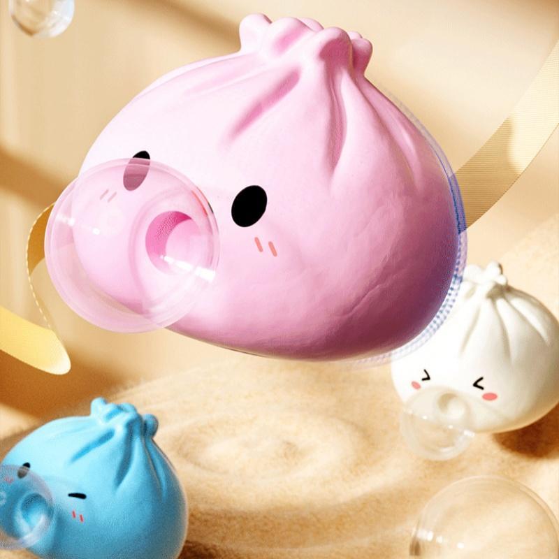 Cute Cartoon Steamed Bun Shaped Soft Bubble Finger Toy Stress Reliever Mini Steamed Bun Squishy Toy