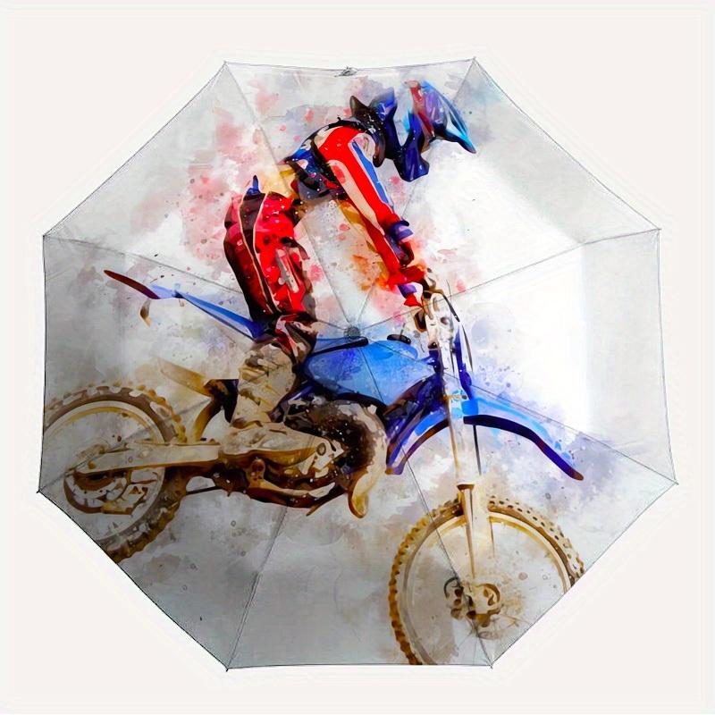 1pc Motorcycle, Rider Themed High-quality Umbrella,Automatic Opening and Closing Umbrella,Multi-functional Umbrella G0811134