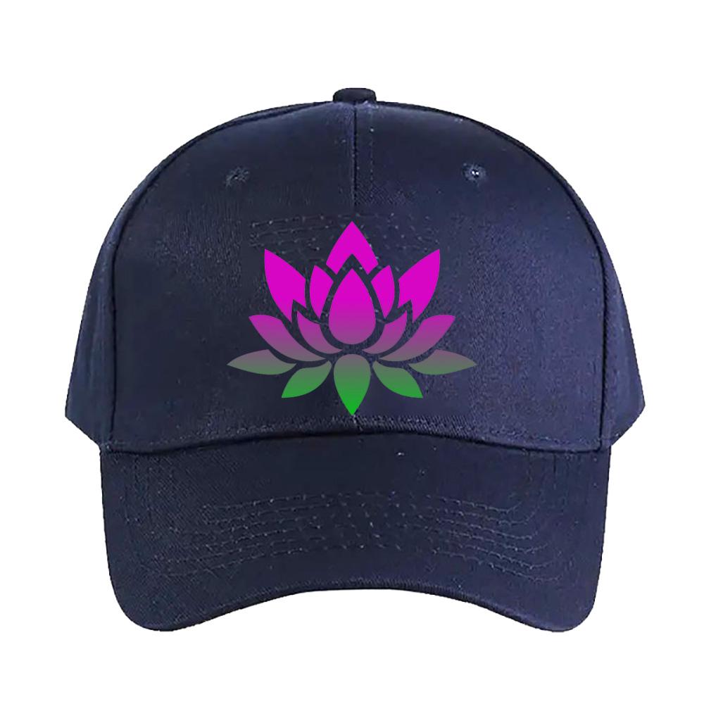 Lotus Flower Caps Summer Adult Baseball Cap Adjustable with Curved Brim Duckbill Hat Protection Sun Hats Casual