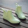 Fashion Rain Shoes Women's Korean Version Anti Slip Rain Boots Short Tube Fashionable External Style New Rubber Shoe Cover