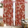 2pcs, 2D FLAT PRINTING Curtains (Without Rod) Snowflake Curtain(2) Minimalist Holiday Curtains Versatile Polyester Fabric