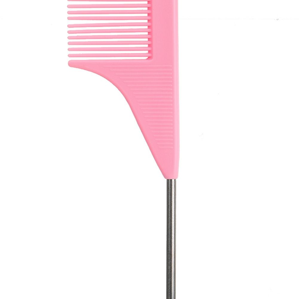 Антистатическая расческа для хвоста со стальным наконечником, профессиональная расческа для волос с тонкими зубцами, парикмахерская