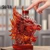 Bar Cabinet Decoration 3D Animal Whiskey Decanter, 350ml Decorative Bottle, Glass Bird Liquor Display Bottle Artistic Decanter for Wine Spirits