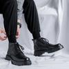 Мужские высокие модные ботинки «Челси» Мотоциклетные ботинки и ботинки по щиколотку Водонепроницаемые ботинки Мужская кожаная обувь Мужские повседневные ботинки на толстой подошве