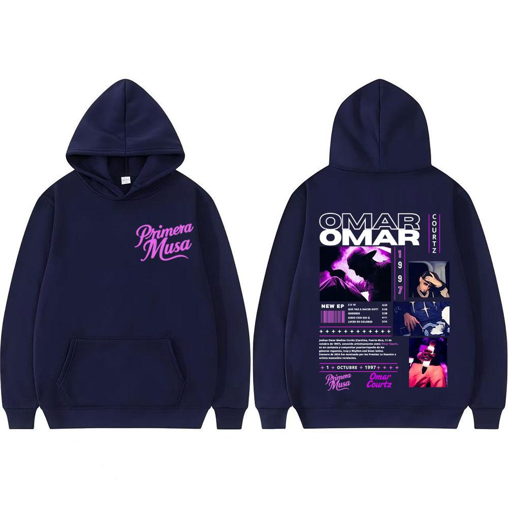 Omar Courtz Primera Musa Album Tour Graphic Hoodies Men Women Oversized Vintage Hip Hop Punk Hoodie Casual Sweatshirt Streetwear