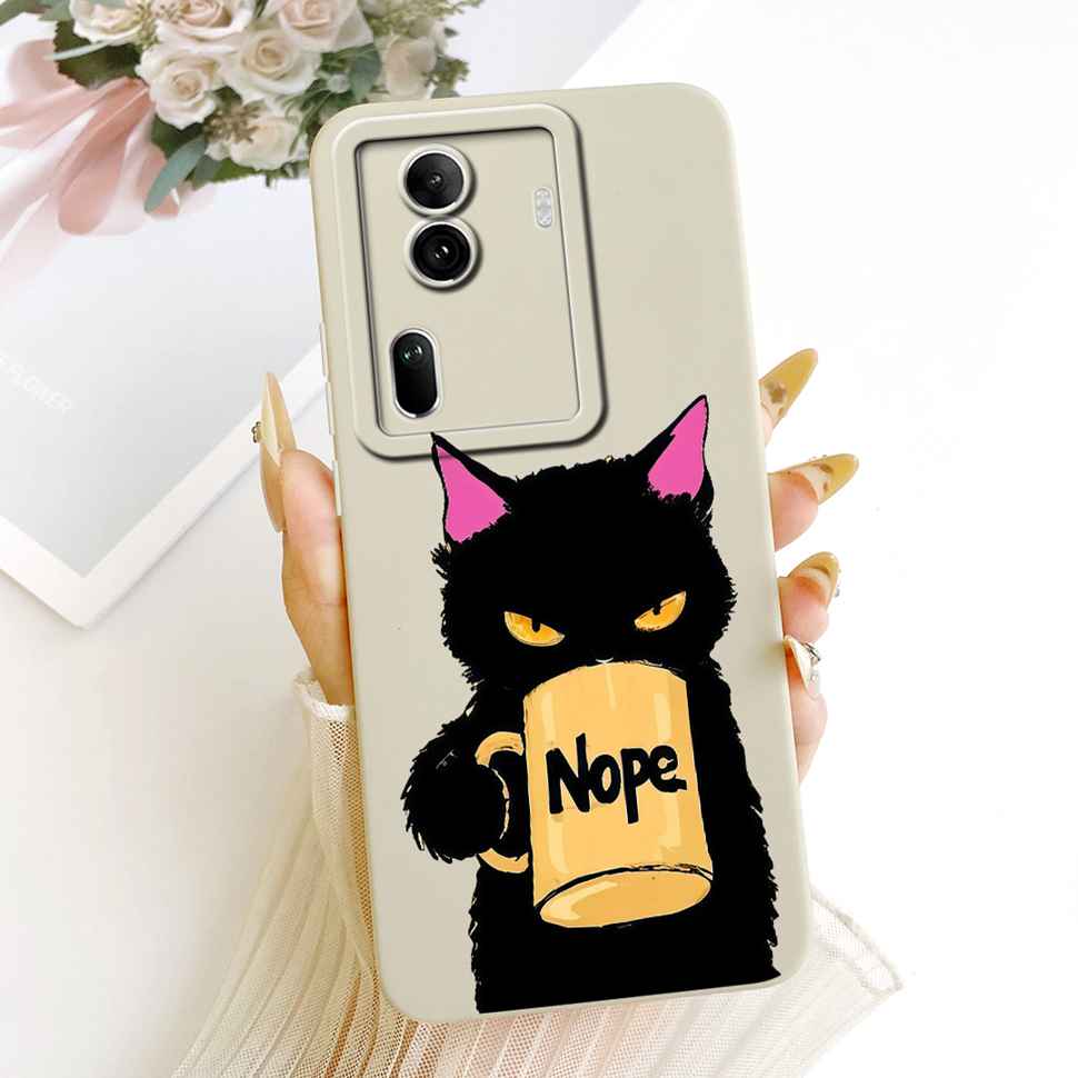 For Oppo Reno11 Pro 5G Case Fashion Cute Panda Cat Soft Silicone Back Cover For Reno11 Pro 5G CPH2607 Phone Cases Bumper