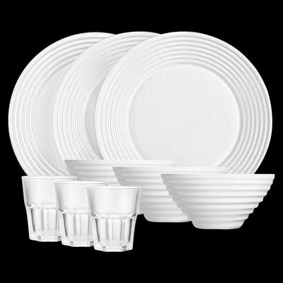 Стеклянный столовый сервиз Luminarc White Jade на 9 предметов