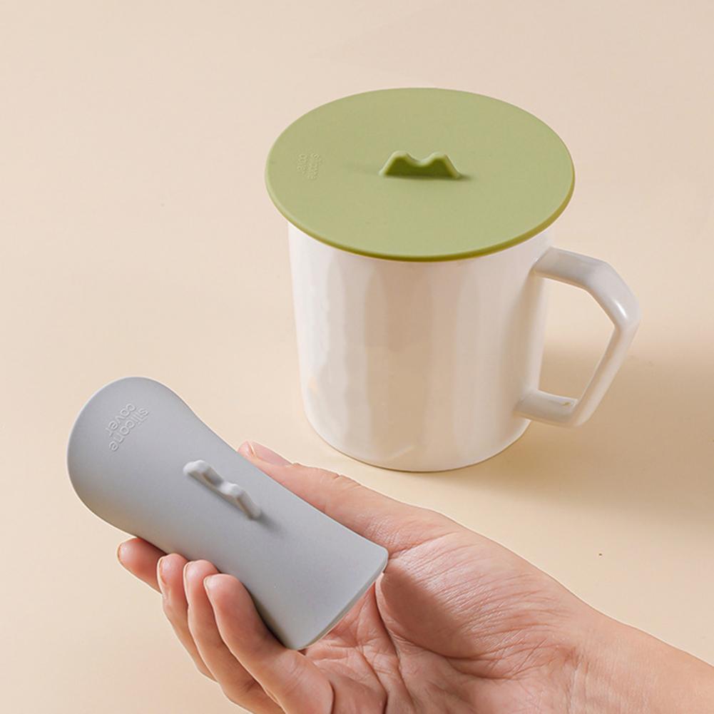 Silicone Cup Lids Flexible Mug Covers Hot Cup Lid Coffee Tea Coaster High-Temperature Resistant Coaster Dustproof Cup Lids