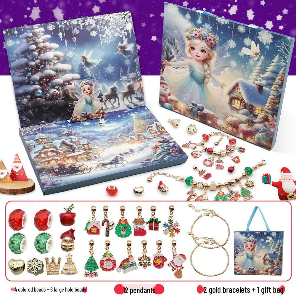 Gold Christmas Countdown Calendar: DIY Jewelry Set Gift