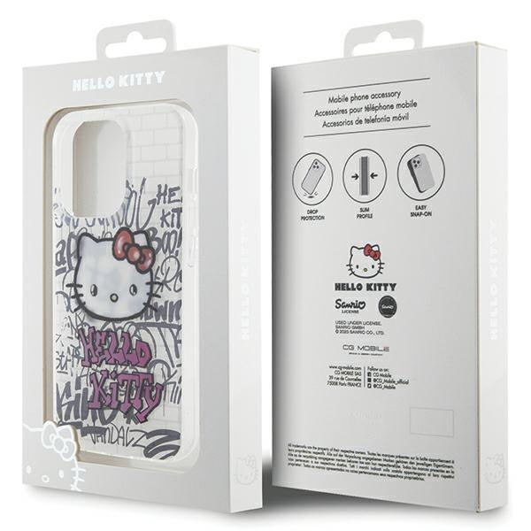 Hello Kitty HKHCP14XHDGPHT iPhone 14 Pro Max 6.7" white/white hardcase IML Kitty On Bricks Graffiti
