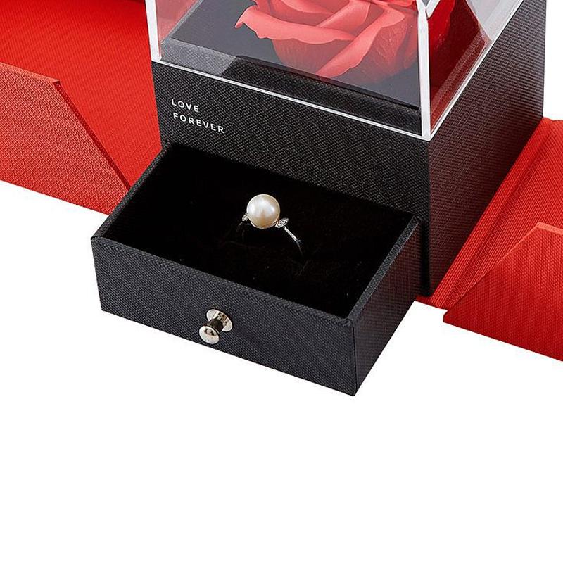 1 шт. модные романтические рождественские подарки коробка ювелирные изделия роза день святого валентина любовь