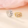 Zircon-Inlaid Double-Layer Ear Clips, Cool And Handsome Design, U-Shaped Ear Bone Clips Without Ear Holes
