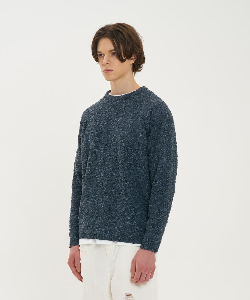 BLOND9 Snow Raglan Round Knit_Blue Black