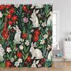 Cartoon Animals Kids Shower Curtains Cute Rabbits Deer Cats Dogs Bathroom Decor Children Polyester Bath Curtain with Hooks