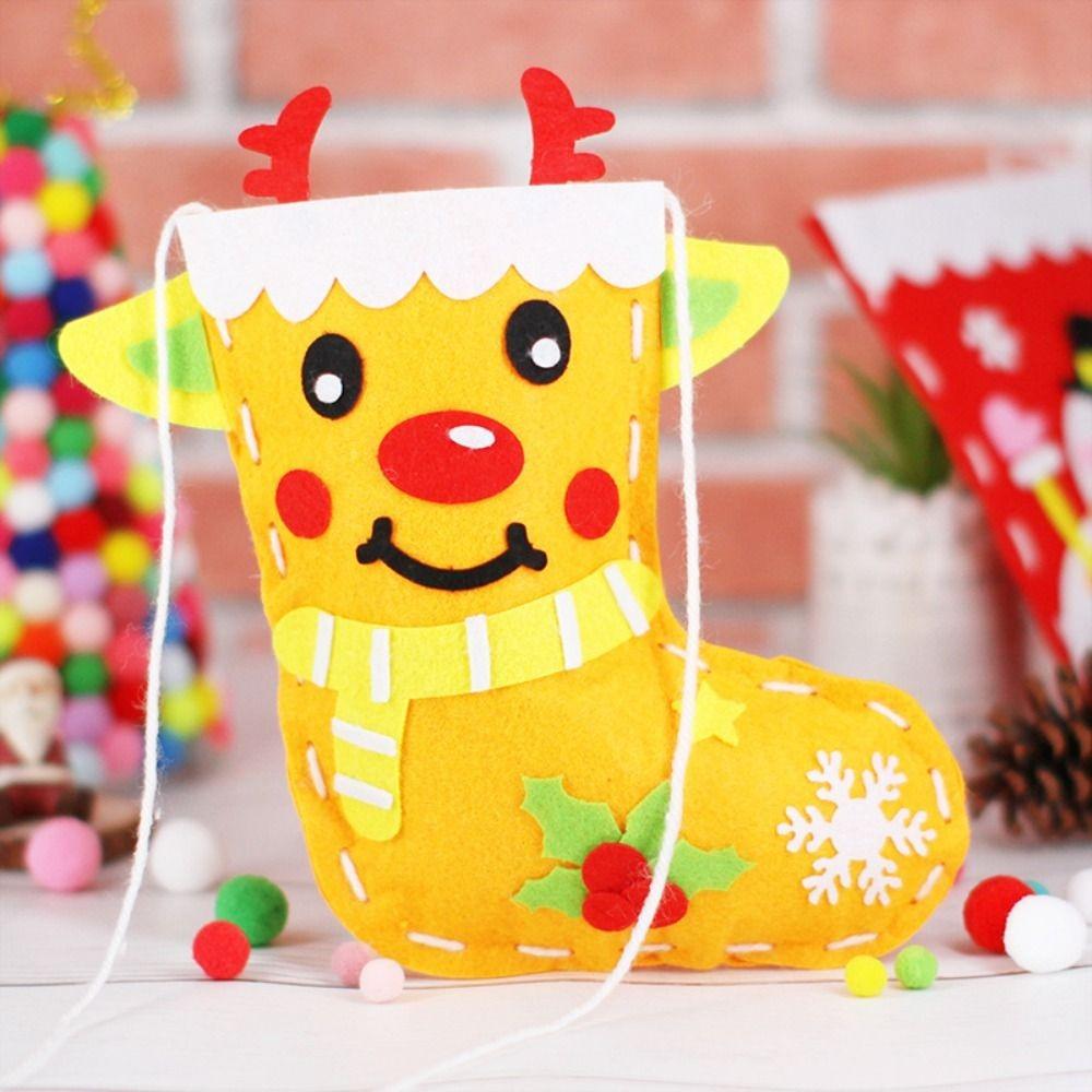 House Decoracion DIY Christmas Stocking Non-woven Fabric Xmas Non-Woven Socks Toddlers