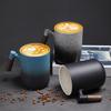 Кружка большого объема 800 мл, керамическая, с эффектом обжига, для воды, ретро, грубая керамика, кофейная кружка, креативная, с деревянной ручкой, пивная кружка