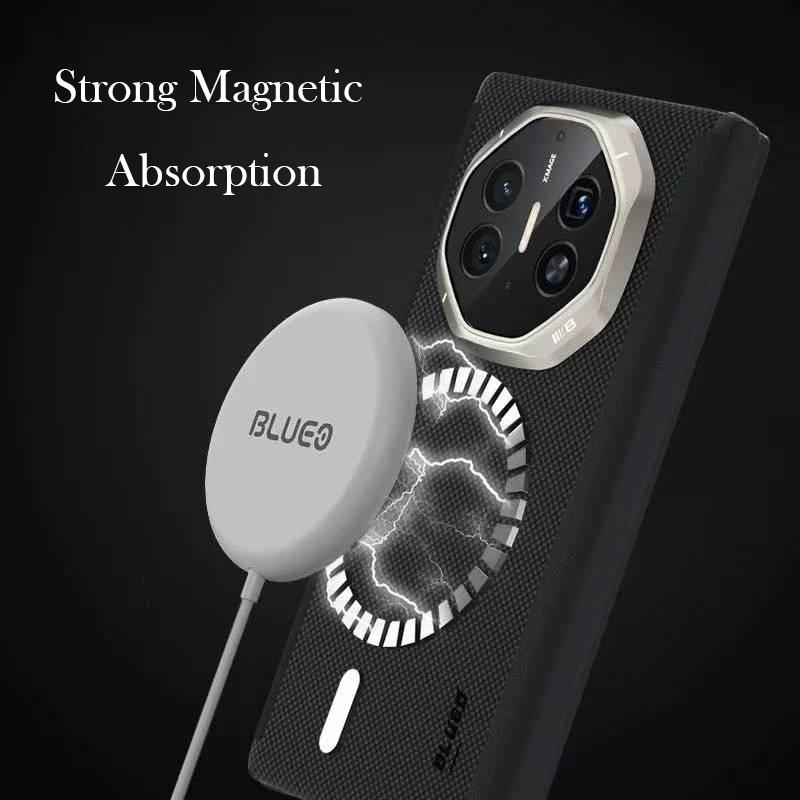 Blueo Carbon Fibre Case For Huawei Mate XTS Kevlar Wireless Charging Back Cover Case for HUAWEI MATE XTS