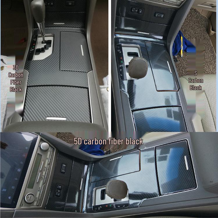 6th-Gen Camry Gear Panel Carbon Fiber Interior Stickers