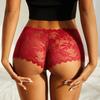 Сексуальные кружевные трусики, ультратонкие трусики с цветочным узором, прозрачные трусики для мальчиков, дышащее интимное нижнее белье, женское нижнее белье