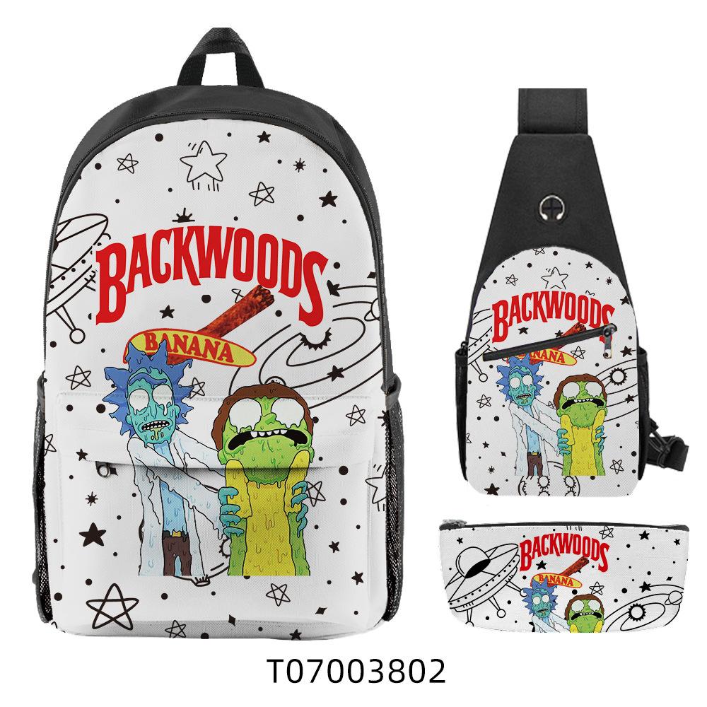 Популярный 3D Рюкзак Backwoods Сигара Студенческий Рюкзак для Кампуса Дорожная Сумка
