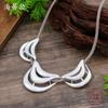 Новое полое геометрическое ожерелье из кожаного шнура с линиями, женская креативная высококлассная матовая геометрическая линия, шейная цепочка