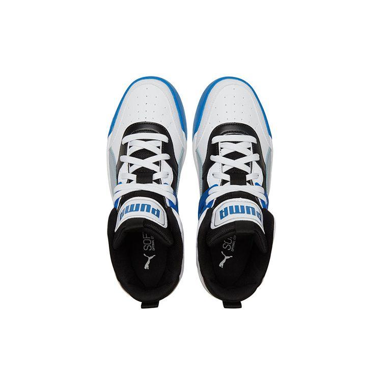 Puma Кожаные кроссовки Backcourt Retro с высоким верхом Унисекс кроссовки Белые Синие Черные 374139-10