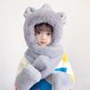 Thick Hats Scarf Gloves Set Warm 3-in-1 Soft Hat Winter Ear Protection Cap  Baby Children Kids