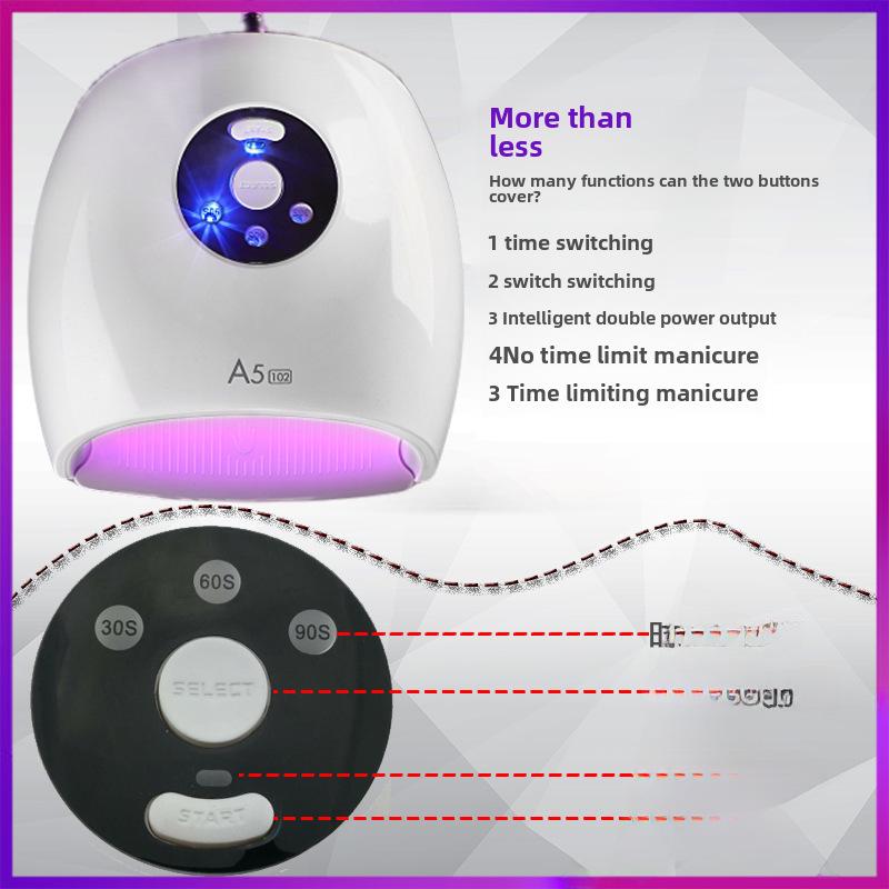 УФ-лампа для ногтей Quick-Dry SUN мощностью 48 Вт — без затемнения рук