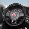bpzsw1 Suitable for Fiat Breathable Holes Leather Matte Carbon Fiber Texture Steering Wheel Cover Suitable for 500 Grande Punto Evo 169 Ducato Bravo