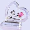 A Popular Birthday Gift for Mothers, Wives, and Girlfriends. [Authentic] K9 Crystal Heart-Shaped Rose, Never Withers (Pink)