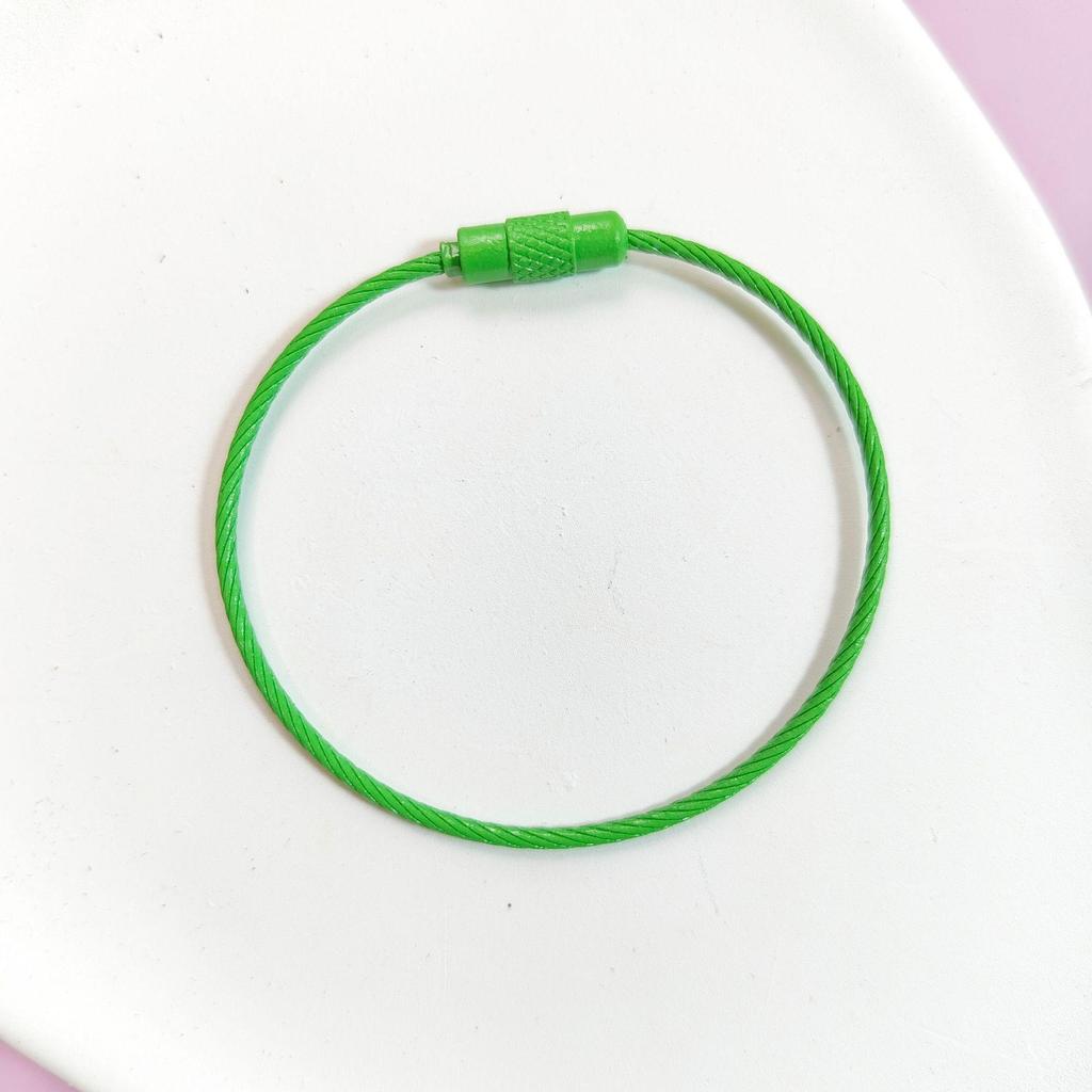 Candy Color Steel Wire Keychain Ring for DIY Jewelry Accessories