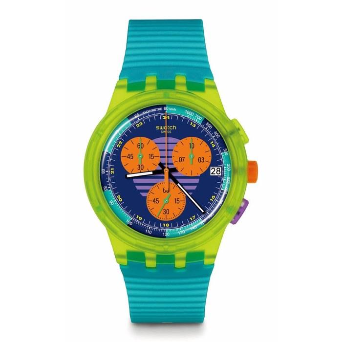 Swatch Neon Wave SUSJ404 Новый Хроно Пластик