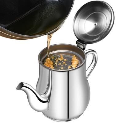Фильтр для масла из нержавеющей стали с ситечком, контейнер для хранения растительного масла, бутылка для полезного растительного масла, многоцелевой масляный уксус