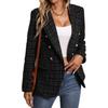 Plaid Blazer Fashion Jacket Women Spring Autumn Long Sleeve Casual Elegant Office Classic Chic Temperament Blazer