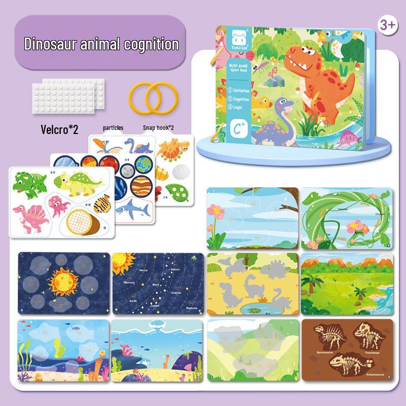 Детская тихая книжка с отрывными страницами: Развивающая игрушка на липучках